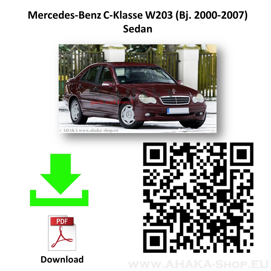 Anhängerkupplung für MB Mercedes Benz C Klasse W203 Stufenheck / S203 Kombi Bj. 2000 - 2007 - günstig online kaufen