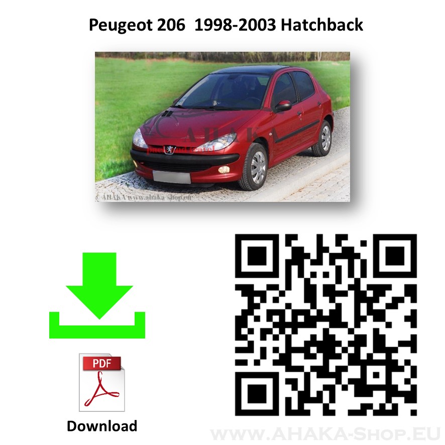 Anhängerkupplung für Peugeot 206 Schrägheck Bj. 1998 - 2003 - günstig online kaufen