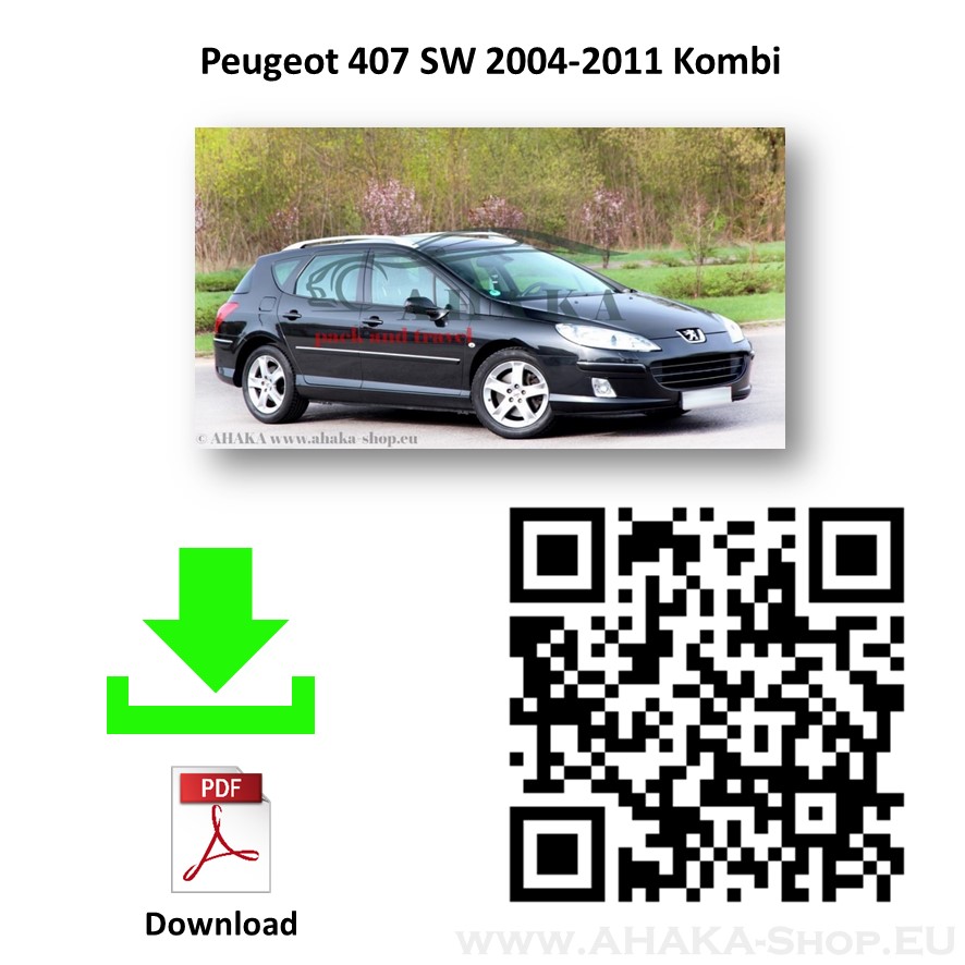 Anhängerkupplung für Peugeot 407 Break, SW Kombi Bj. 2004 - 2008 - günstig online kaufen