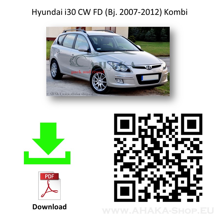 Anhängerkupplung für Hyundai i30 CW Kombi Bj. 2007 - 2012 - günstig online kaufen