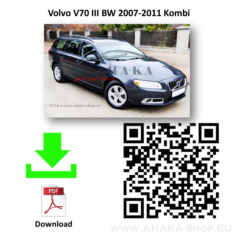 Westfalia abnehmbare Anhängerkupplung für Volvo XC70 (ohne  Niveauregulierung) (BJ 09/07-05/16), Volvo V70 (mit Niveauregulierung) (BJ  09/07-04/16) 