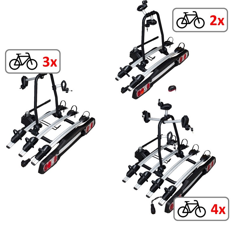 Fahrradträger Plattform für 3 Fahrräder Befestigung rapide auf der